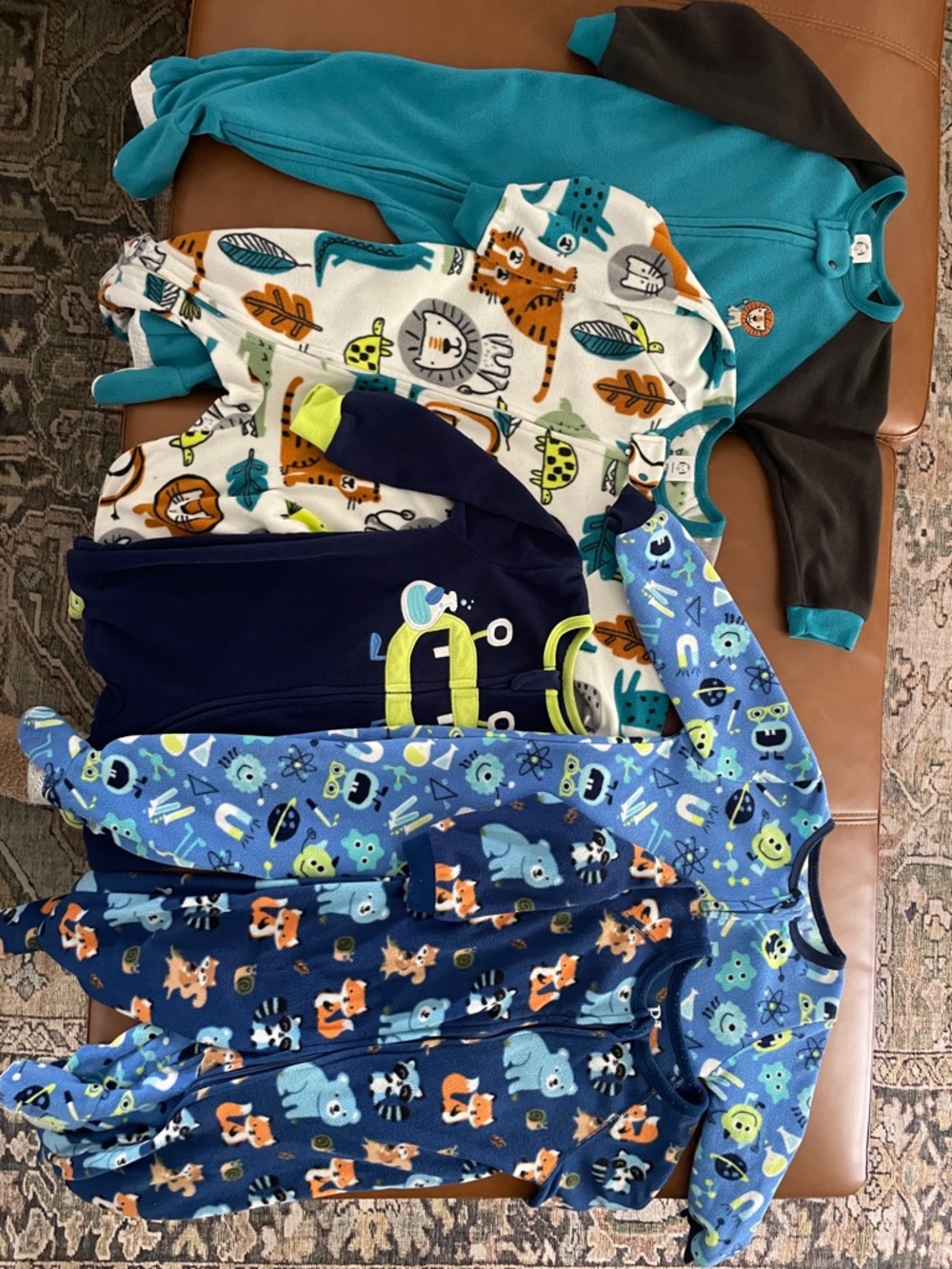 Lot of Baby Footie Sleepers - micro-fleece